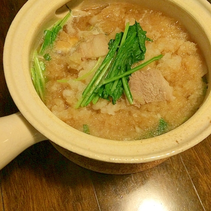 ほっこり☆豆腐と壬生菜のみぞれ煮